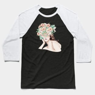 Flowers In Her Hair Baseball T-Shirt